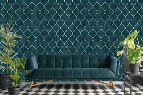 Moroccan Wallpaper Peel and Stick Wall Mural Geometric - Etsy