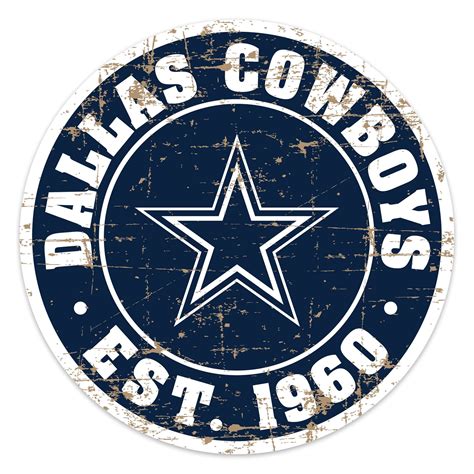 Dallas Cowboys Round PVC Distressed Logo Wall Sign, 22-in | Canadian Tire