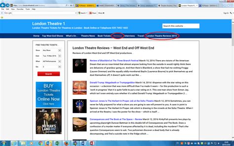 London Theatre Reviews – West End and Off West End | LLC Librarian