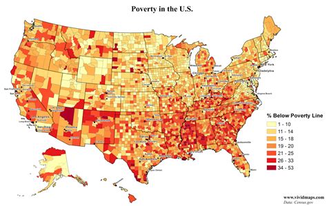 Poverty in the United States - Vivid Maps | Poverty, Map, Holmes county