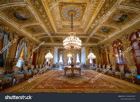 Interior View Dolmabahce Palace Blue Hall Stock Photo 2208393947 ...