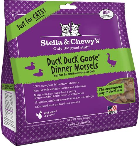 Stella & Chewy's Duck Duck Goose Dinner Morsels Grain-Free Freeze-Dried ...