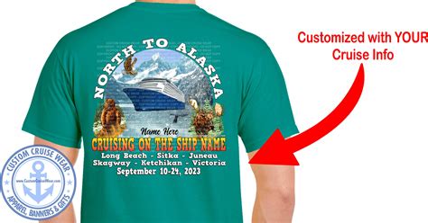 North To Alaska Cruise Bear and Moose Round - Custom Cruise Wear