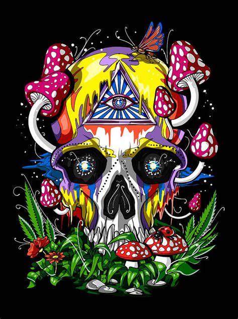 Psychedelic Skull Facebook Covers