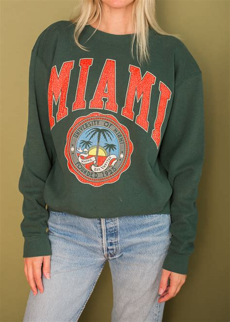 Vintage 90s University of Miami Crewneck Sweatshirt – Electric West