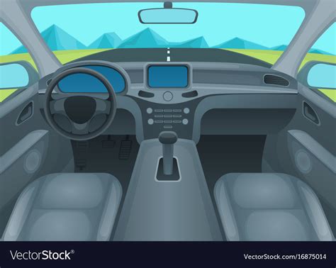 Inside car or auto interior Royalty Free Vector Image