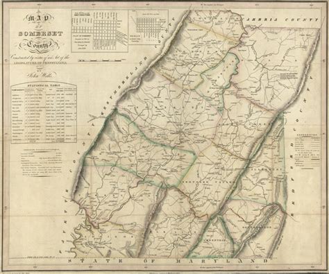 1830 Map of Somerset County Pa - Etsy