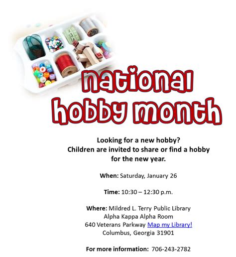 National Hobby Month @ Your Library! - Muscogee Moms