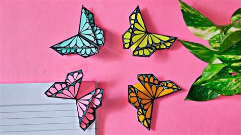 Origami Butterfly Bookmark | How To Make Butterfly Bookmark - YouTube