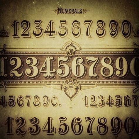 Old School Number Fonts