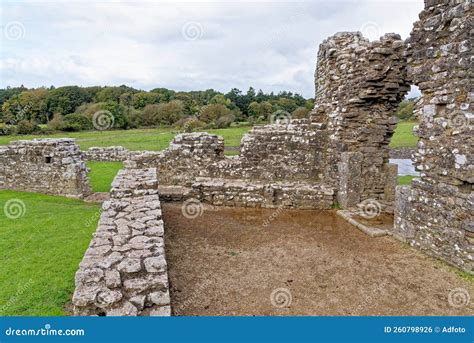 Ruins of Ogmore Castle in Vale of Glamorgan River Stock Photo - Image ...