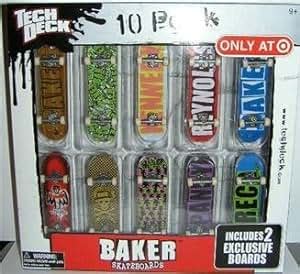 Amazon.com: Tech Deck 10 Pack Baker Skateboards "Only At Target" 2 ...