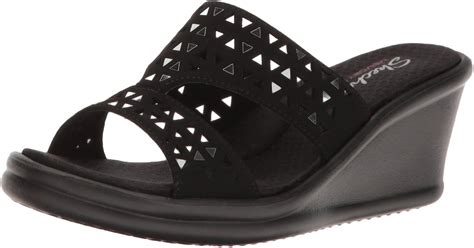 Skechers Cali Women's Rumblers-Hope Float Wedge Sandal black Size: 5.5 ...