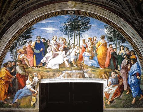 Raphael - Parnassus, 1511 at Room of the Signature Vatican Museum - Rome Italy | Parnassus, High ...