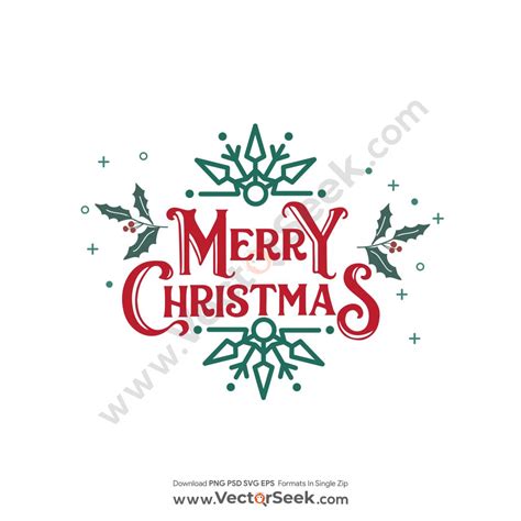 Merry Christmas Logo Vector 12 - (.Ai .PNG .SVG .EPS Free Download)