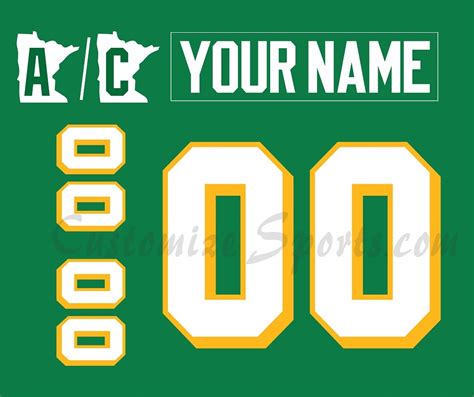 Minnesota Wild Customized Number Kit For 2023-2024 3rd Jersey ...