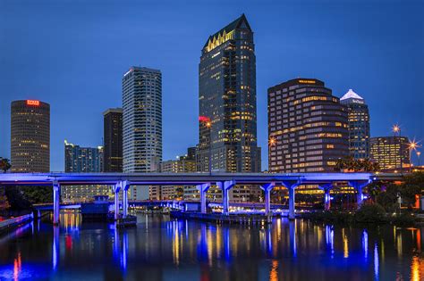 Tampa Night Photograph by Mike Lang