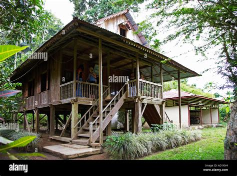 Traditional Indonesian House in Northern Sulawesi, Indonesia Stock ...