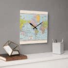 The World Map Wall Clock | Zazzle
