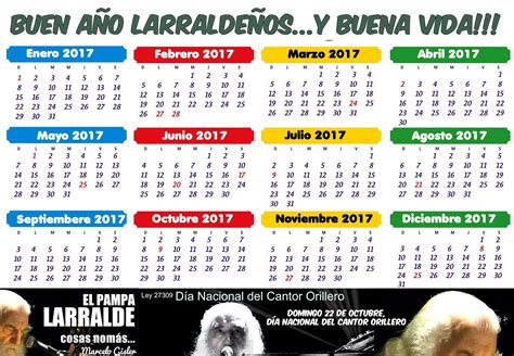 jose larralde(el gigante olvidado): Calendario Larraldeño 2017