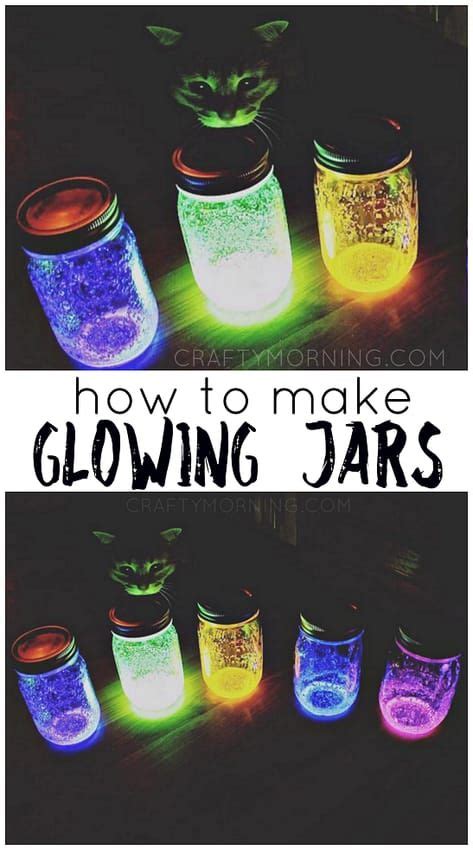 How to Make Glowing Jars (Using Glow Sticks) | Glow stick crafts, Glow stick jars, Glow jars