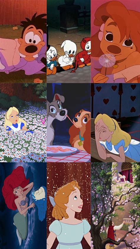 Cute Disney aesthetic wallpaper | Disney aesthetic, Disney collage, Disney characters wallpaper