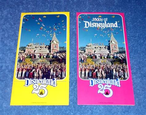 SET OF TWO 1980 Disneyland 25Th Today At Disneyland Gate Flyers $7.00 ...