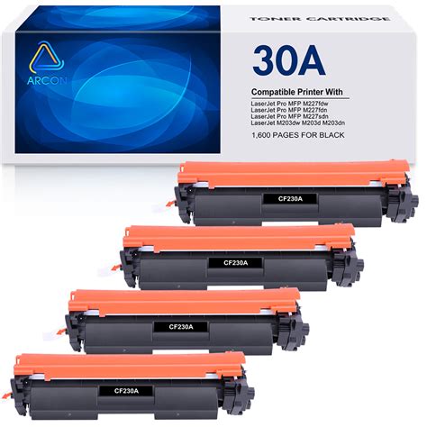 Arcon 30A CF230A 30X CF230X Toner CartridgesvCompatible for HP LaserJet Pro MFP M227fdw M227fdn ...