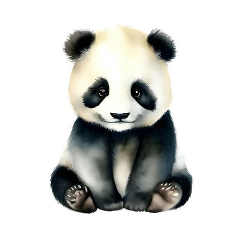 Premium AI Image | Panda watercolor style isolated on a white background