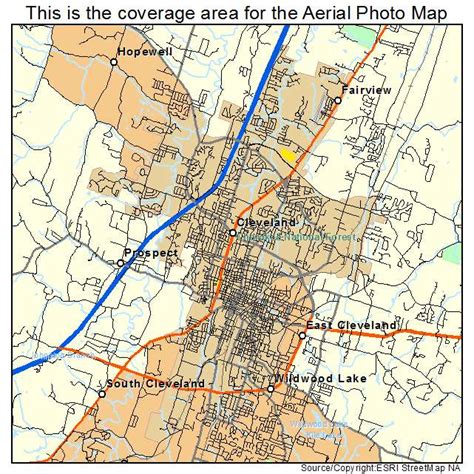 Aerial Photography Map of Cleveland, TN Tennessee