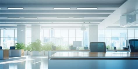 Premium AI Image | Office room with a modern design in the backdrop