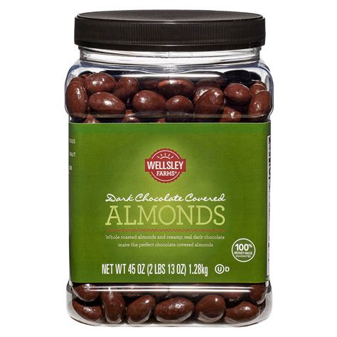 Wellsley Farms Dark Chocolate Covered Almonds, 45 oz. - BJs WholeSale Club