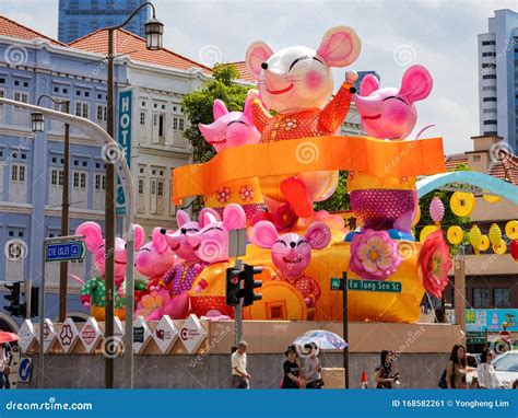 SINGAPORE â€“ 26 DEC 2019 â€“ Chinese New Year Decorations at Singapore Chinatown, Eu Tong Sen ...