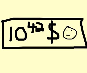 1 septillion dollar bill. - Drawception