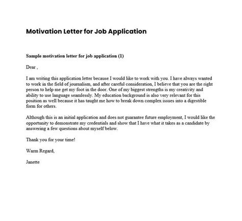 How to Write a Successful Motivation Letter for Job Application With 7+ Free Examples ...