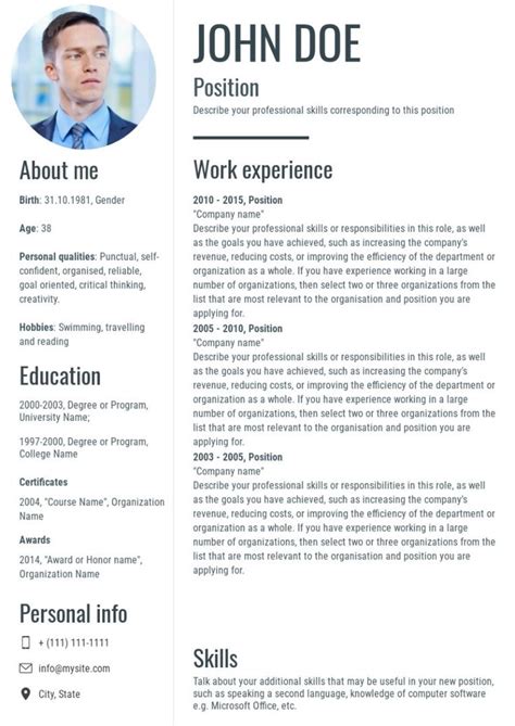 Resume, cv template | Resume template, Cv template, Resume