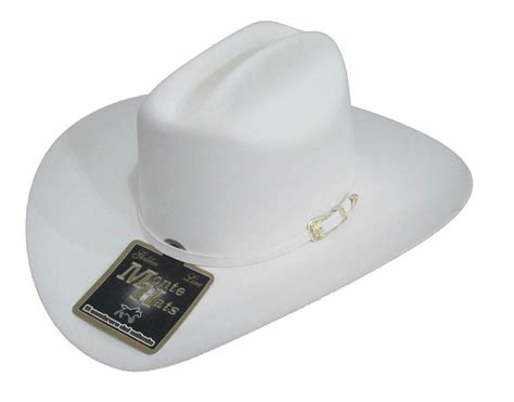 Sombrero Texana Monte 50x Blanca Ala 10cm 100% Lana Fina. - $ 1,599.00 ...