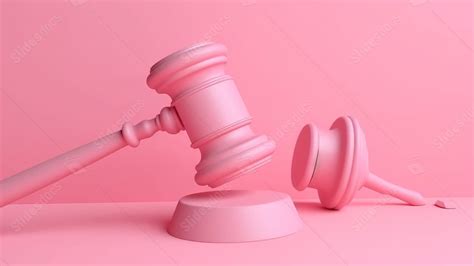 Lawfully Pink 3d Illustration Of Judge's Gavel On A Of Soft Pink ...