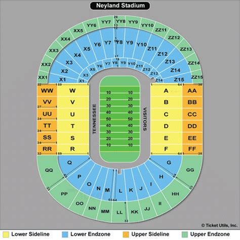 Tennessee Vols Football Stadium Seating Chart