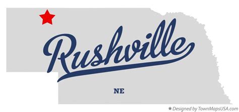 Map of Rushville, NE, Nebraska