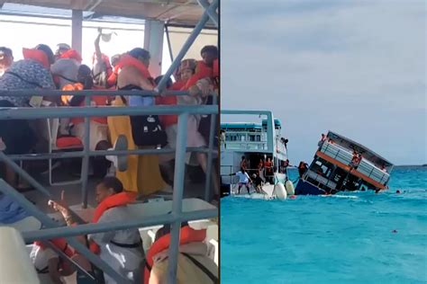 Passengers film ferry as it sinks in the Bahamas... one death recorded ...