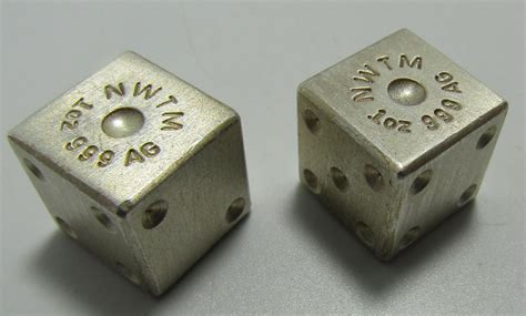 Sold Price: PURE SILVER DICE SOLID SILVER. 2 OZ .999 - Invalid date EDT