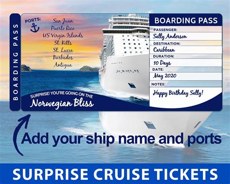 Free Printable Cruise Ticket Template - Printable Word Searches