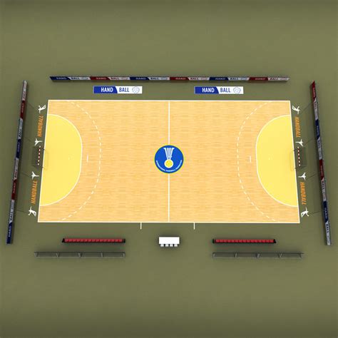3D model Handball court arena low poly VR / AR / low-poly MAX OBJ 3DS FBX MTL | CGTrader.com