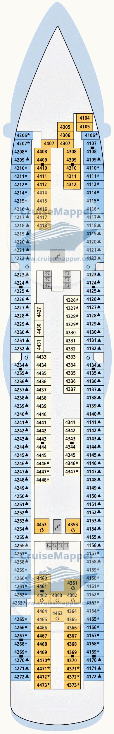 AIDAblu deck 4 plan | CruiseMapper