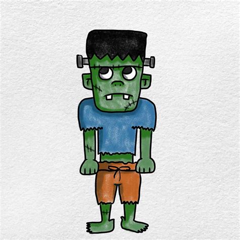 Easy Frankenstein Drawing - HelloArtsy