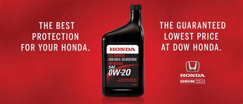 LOWEST PRICE GENUINE HONDA OIL CHANGES - Dow Honda