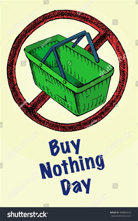 Buy Nothing Day Poster Hand Drawn Stock Vector (Royalty Free) 340864523 ...