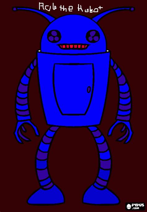 rob the robot coloring page, printable rob the robot