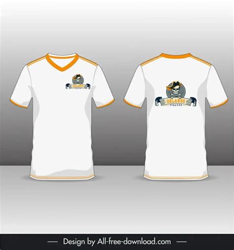 Football t shirt template orlando pirates skull logo decor Vectors ...